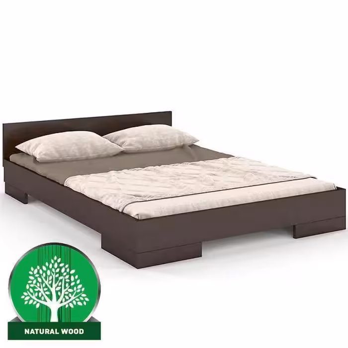 Łóżko drewniane bukowe Skandica Spectrum niskie 140x200 palisander