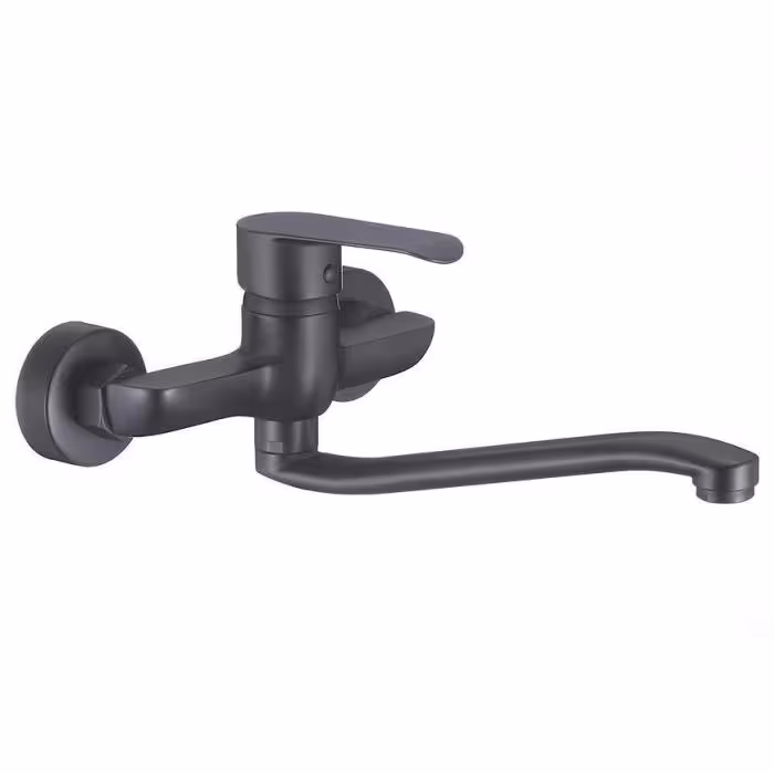 Bateria zlewozmywakowa ścienna Rema Black