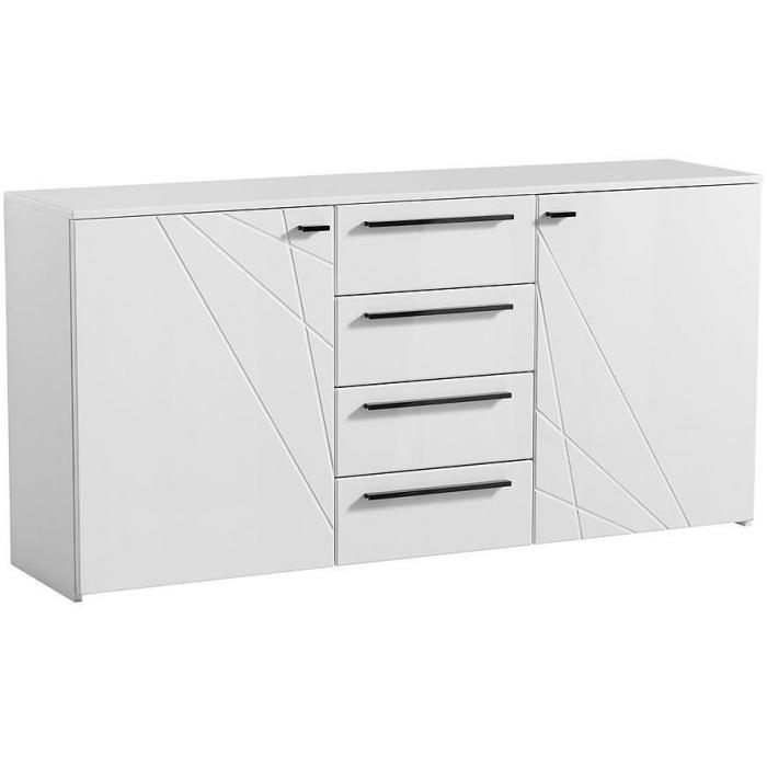 Komoda Ksanti 2d4s Biały/Biały Połysk 11008640