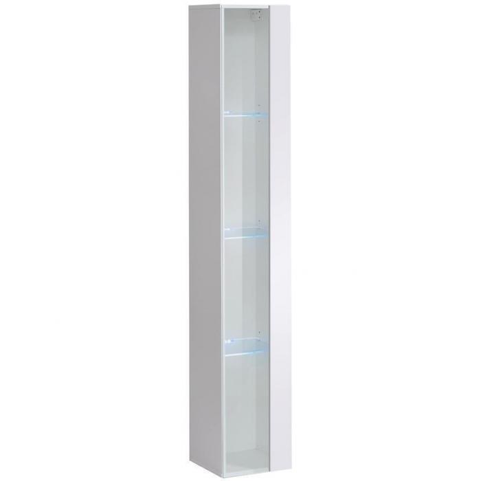 Szafka Wisząca Switch Szkło WW1 Biały + LED