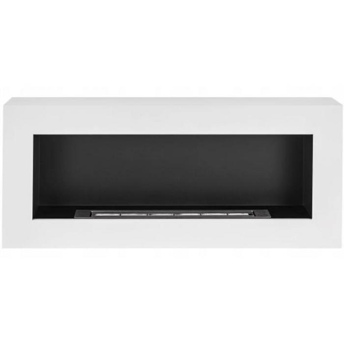 Biokominek 900x400 Box z szybą biały strukturalny