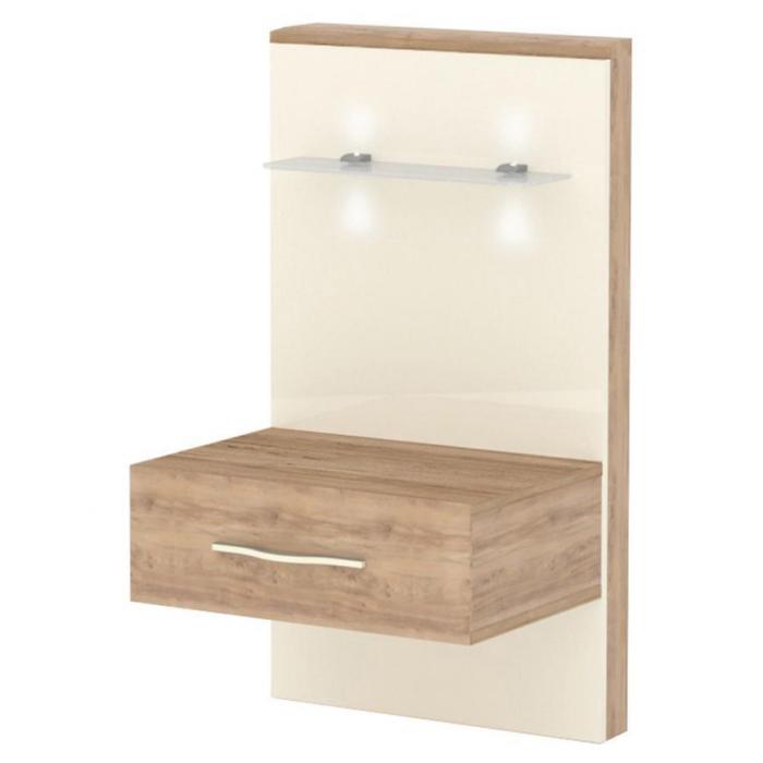 Szafka nocna Gala ns1-r/gl prawa pacific walnut/beig