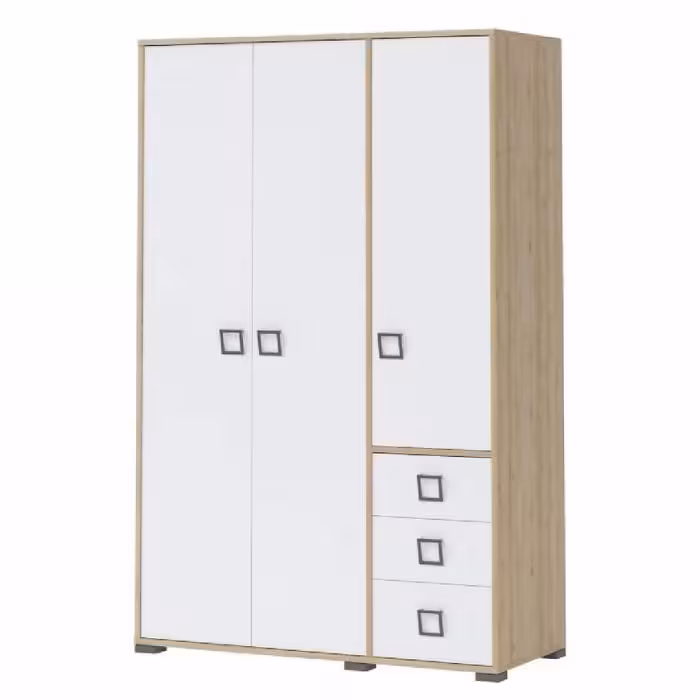 Szafa 3D3S Kiki G33-BK/KI-15 beech/white
