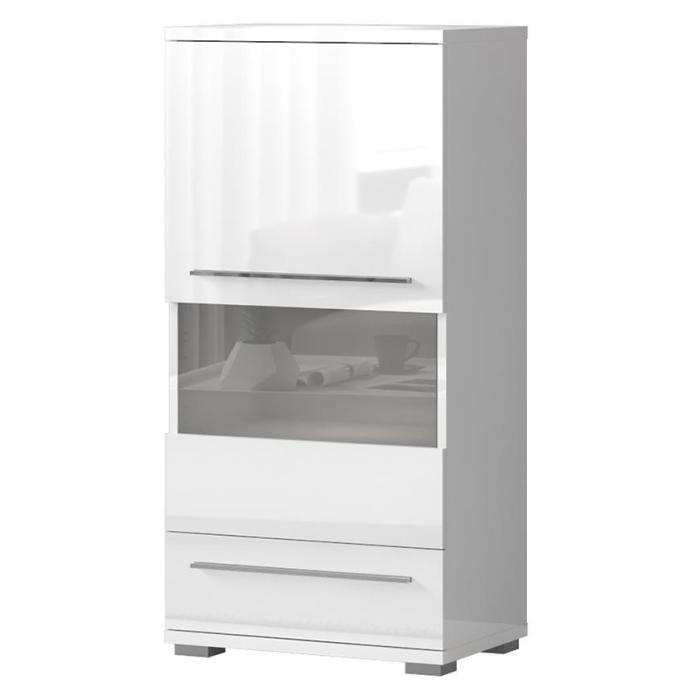 Witryna Piano V60-1KS1F/PN-70/KA/70 crystal white