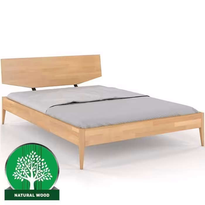 Łóżko Drewniane Bukowe Skandica Sund/200x200/Naturalny