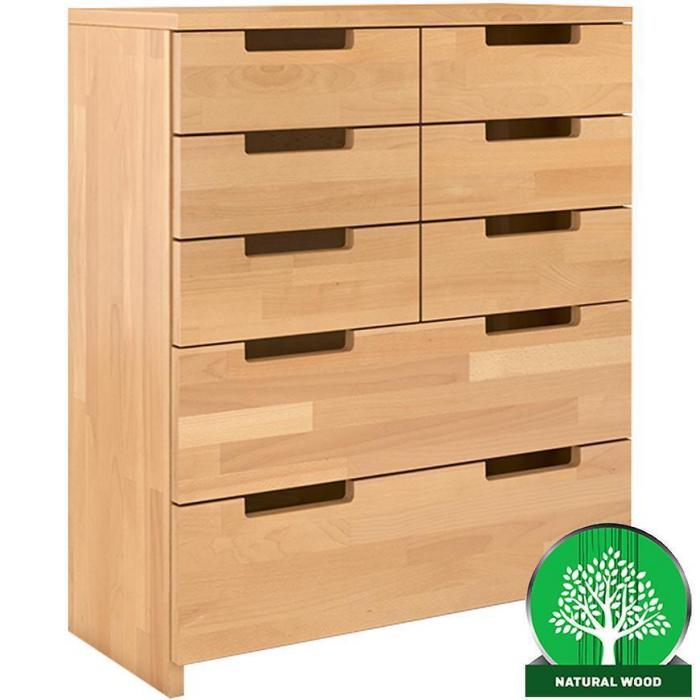 Komoda Drewniana Bukowa 8s Skandica Spectrum Naturalny