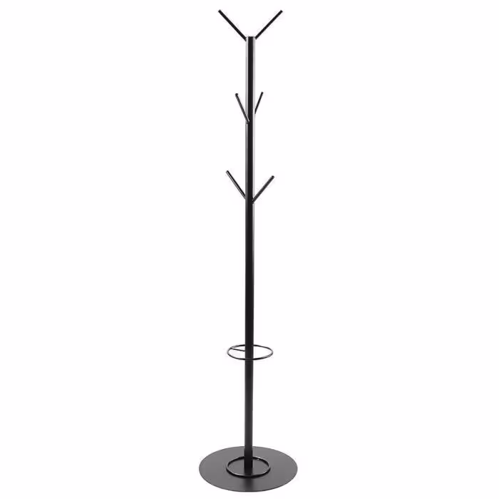Wieszak metalowy stojący Loft 06-06 180x40 czarny