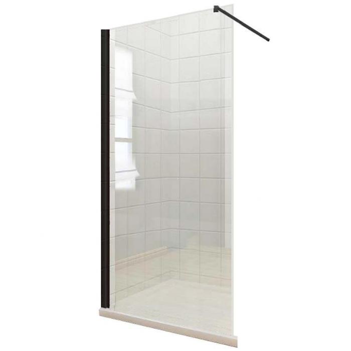Ścianka WALK-IN Fiord 100x195 czarny profil