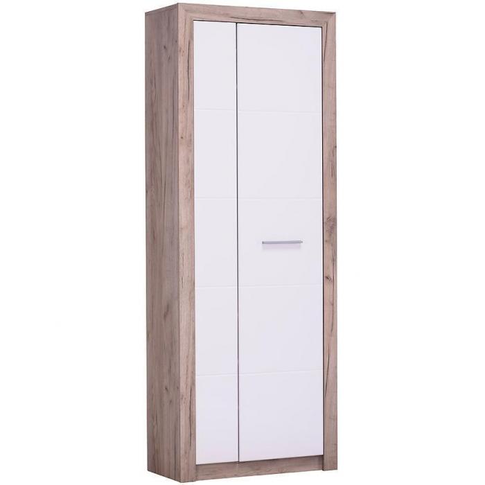 Szafa Astor Dąb Szary/Biały Połysk11008564