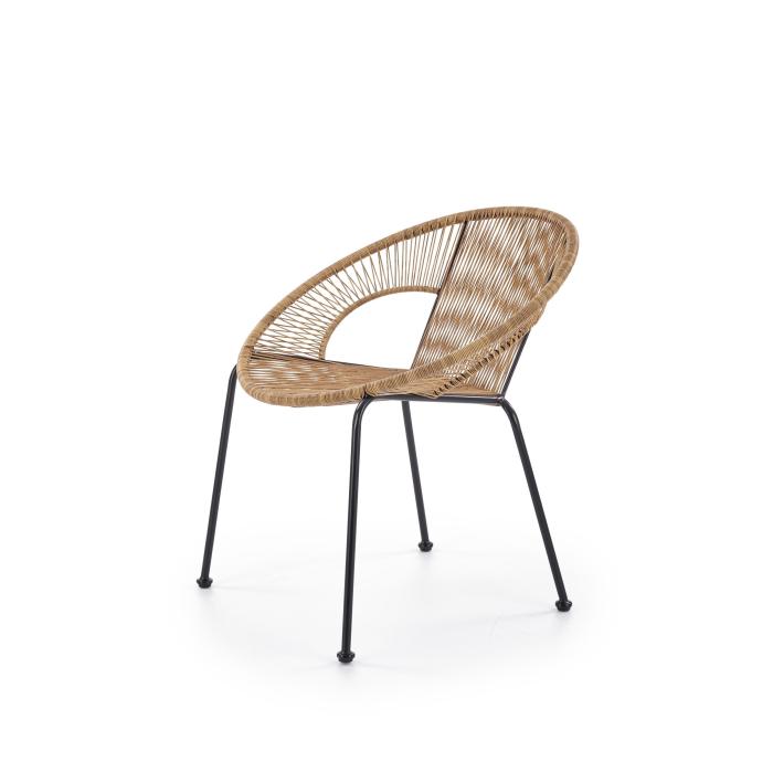 Fotel rattanowy Roberto naturalny/czarny