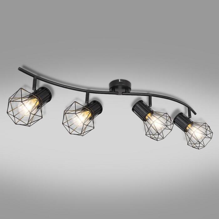Lampa 54017-4 Czarny drut LS4