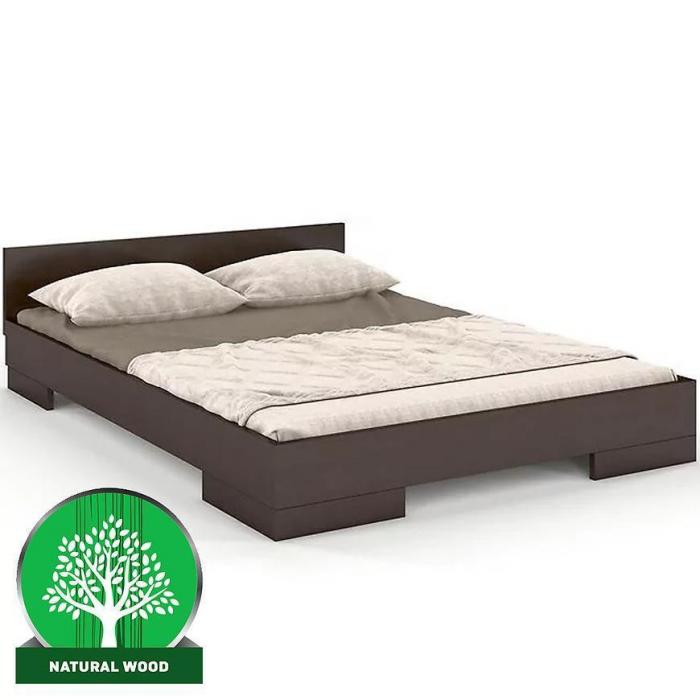 Łóżko drewniane bukowe Skandica Spectrum niskie 200x200 palisander