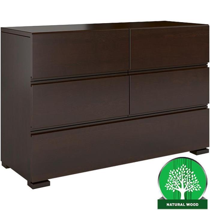 Komoda Drewniana Sosnowa 5s Skandica Vestre Palisander