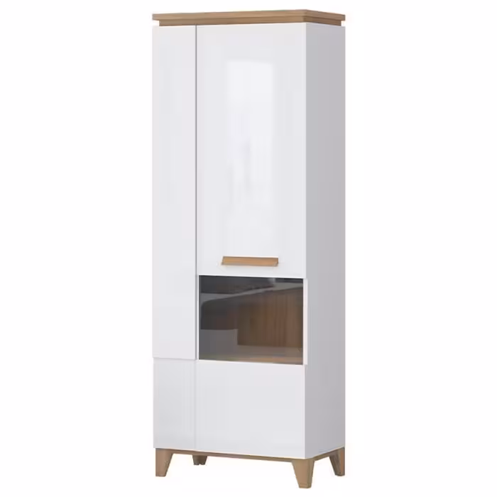 Witryna Brio V2S pacific walnut/crystal white