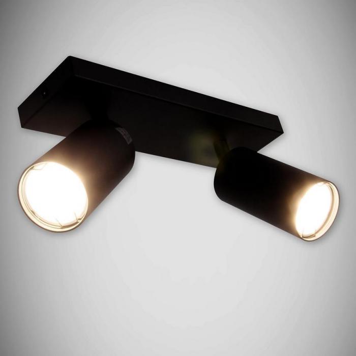 Kinkiet Manam GU10 2L black 03764 K2