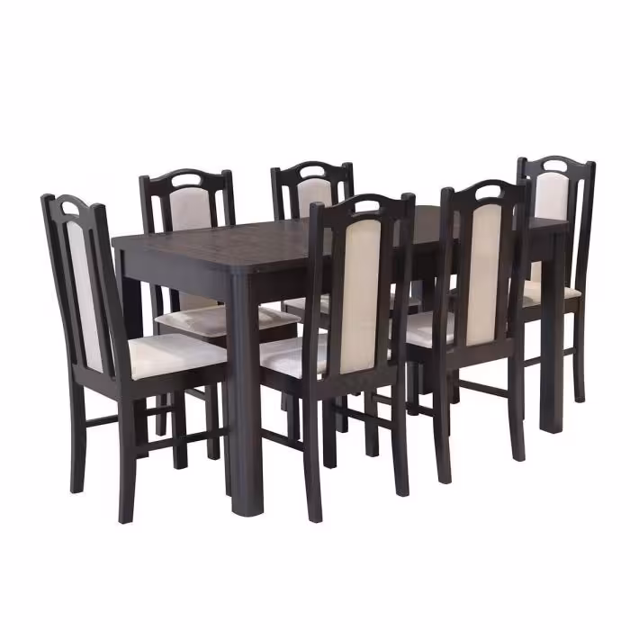 Zestaw stół i krzesła Antek 1+6 ST657 II KR575 wenge BR2441 premium4