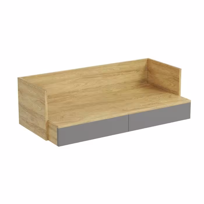 Biurko Arka 2S hikora naturalna/szary
