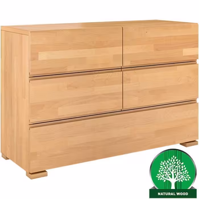 Komoda Drewniana Bukowa 5s Skandica Vestre Naturalny