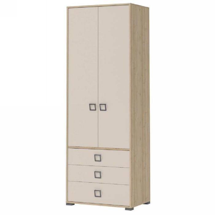 Szafa 2D3S Kiki P23-BK/KI-01 beech/sand