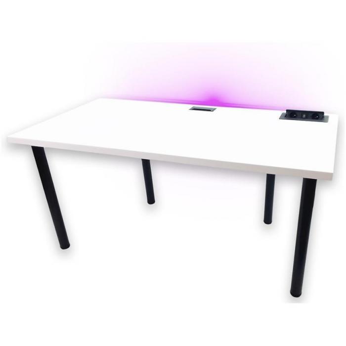 Biurko Gamingowe 160x80x36 Model 3 Biały Top