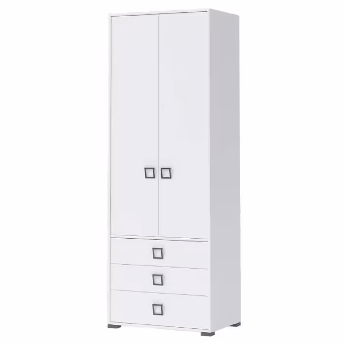 Szafa 2D3S Kiki P23-BE/KI-15 white/white