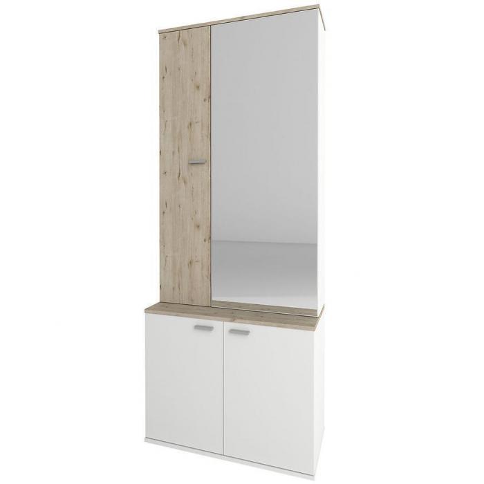 Garderoba Barcelona white/dąb wellington