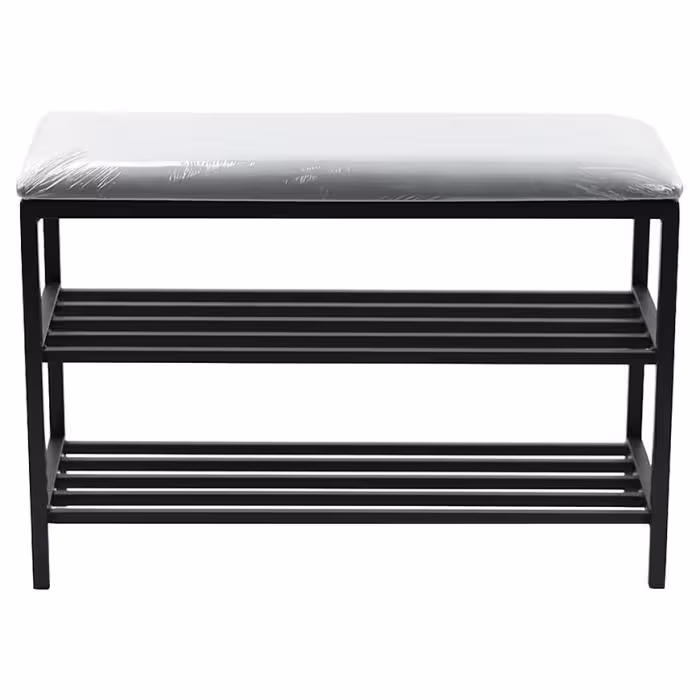 Szafka na buty metal z siedziskiem Loft 51x75x30 czarny