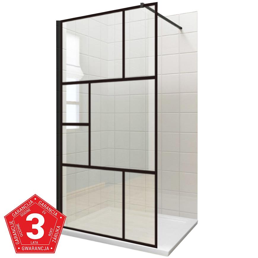 Ścianka WALK-IN NOTTE 100X195 czarna