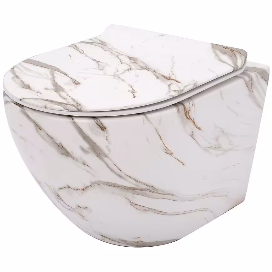 Miska zawieszana Carlo Mini Rimless granit lava mat
