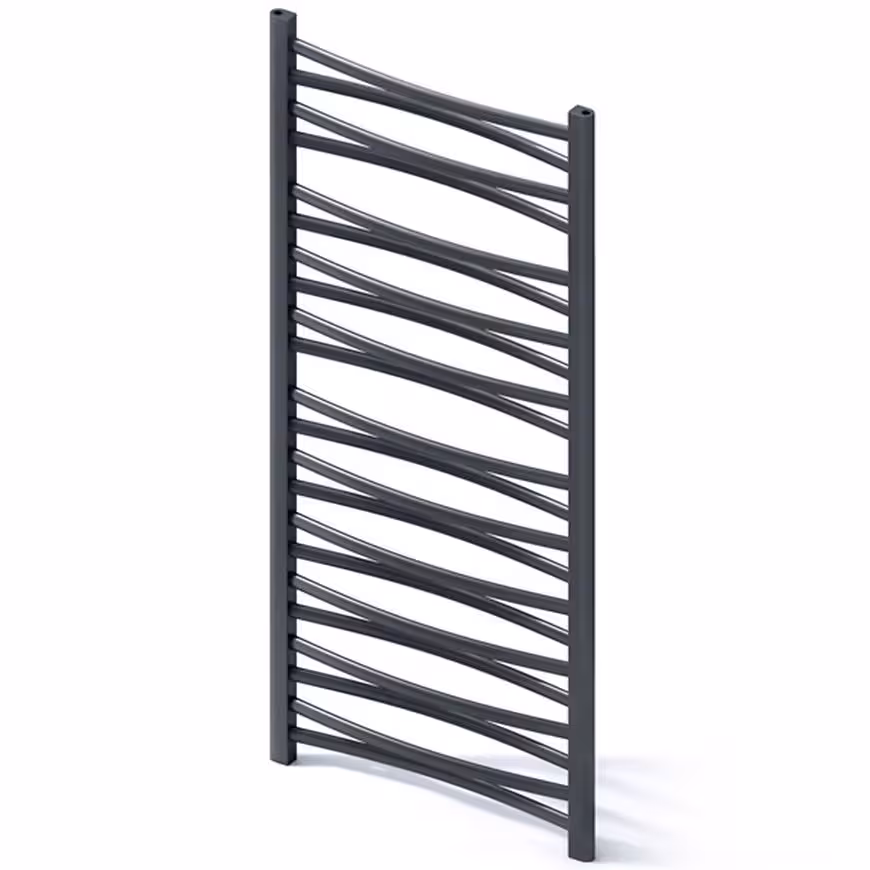 Grzejnik łazienkowy Łezka 3D Ł3D 22/40 czarny 1205x440 mm