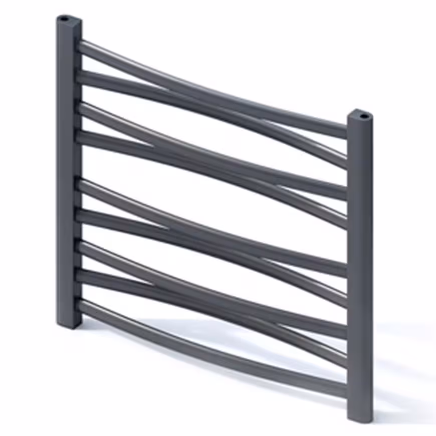 Grzejnik łazienkowy Łezka 3D Ł3D 9/50 czarny 500x540 mm