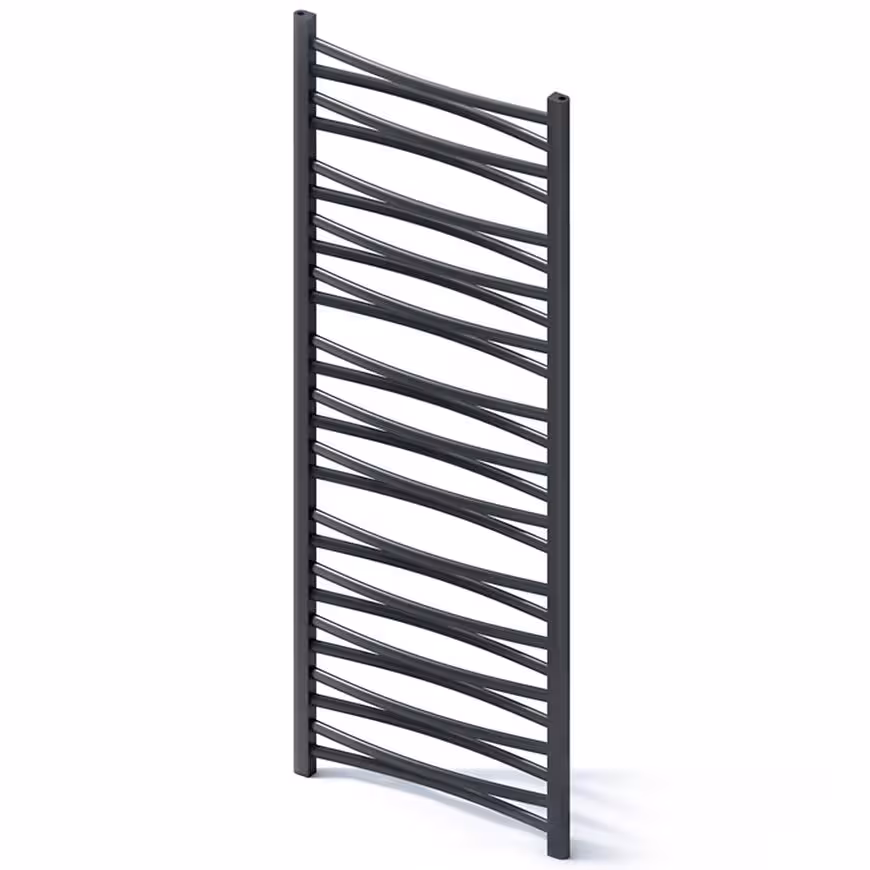 Grzejnik łazienkowy Łezka 3D Ł3D 26/50 czarny 1435x540 mm