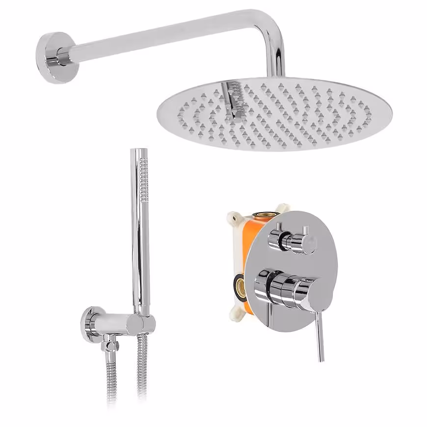 Zestaw natryskowy podtynkowy Lungo chrom Rea P8007