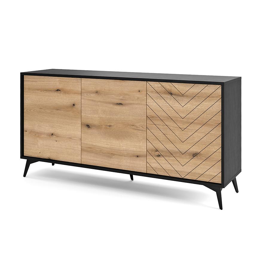 Komoda Diamond K154 dąb evoke/czarny