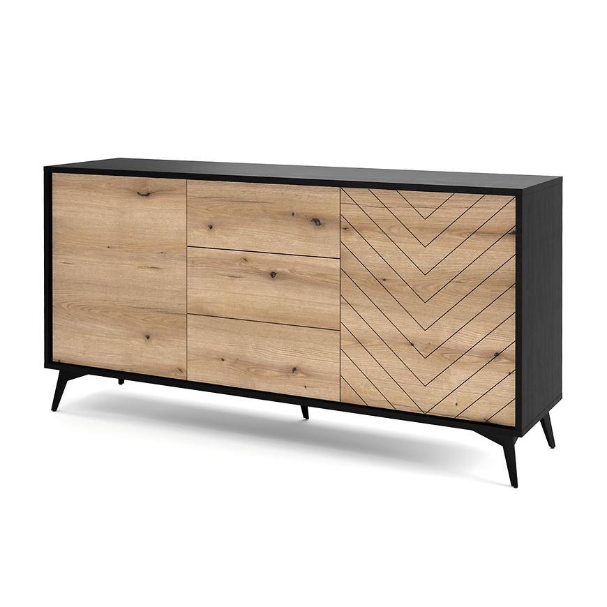 Komoda Diamond KSZ154 dąb evoke/czarny