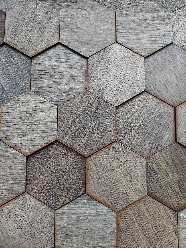 Panel Dekoracyjny Hexagon Dąb Ciemny