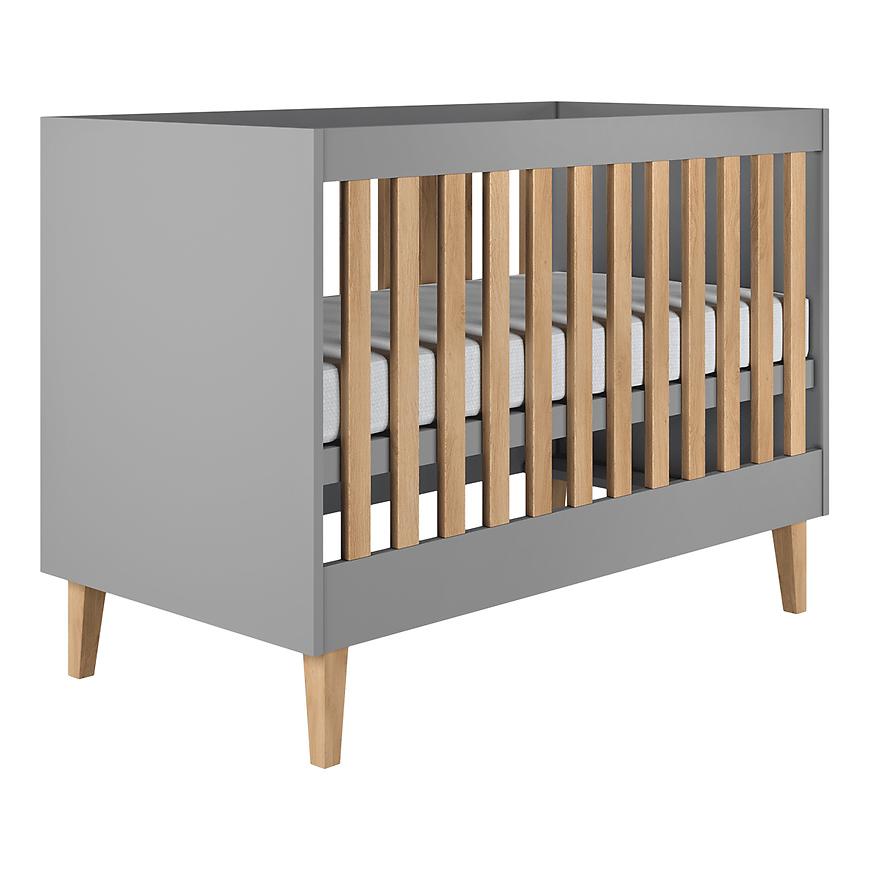 Łóżeczko Dziecięce Kubi szary 60x120