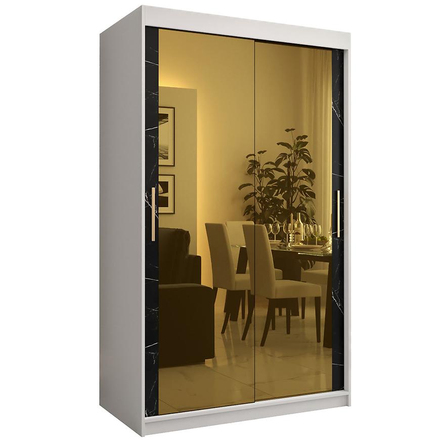 Szafa Platinum T3 120 biały marmur/czarny