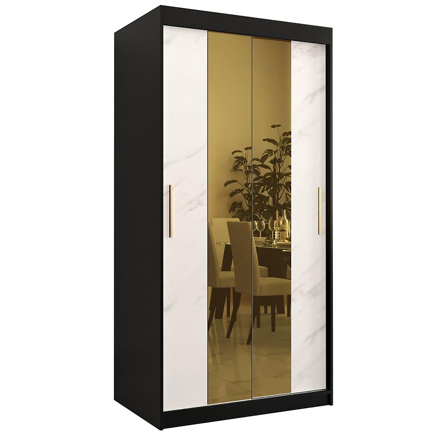 Szafa Platinum T1 100 czarny marmur/biały