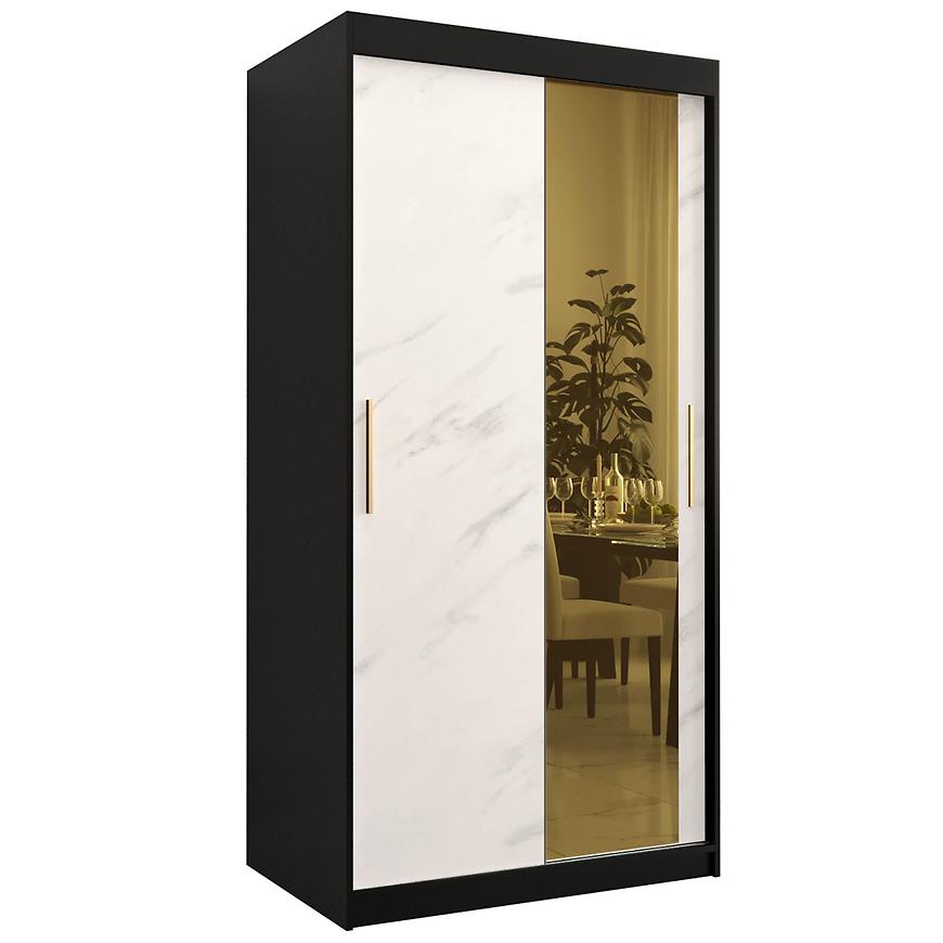 Szafa Platinum T2 100 czarny marmur/biały