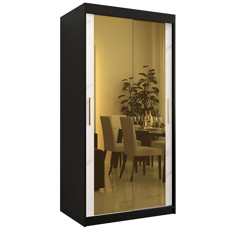 Szafa Platinum T3 120 czarny marmur/biały