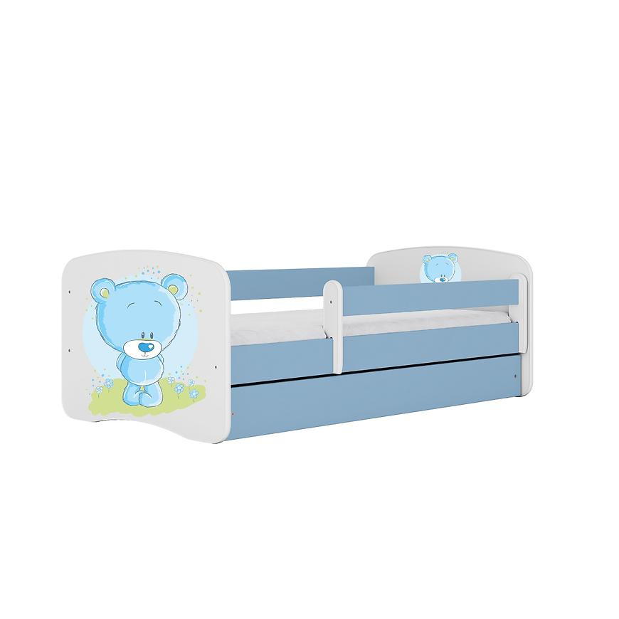 Łóżko dziecięce z materacem i szufladą Babydreams Niebieski 80x180 Miś Niebieski