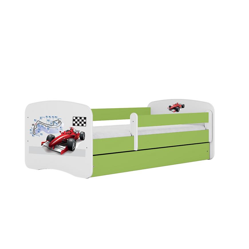 Łóżko dziecięce z materacem i szufladą Babydreams Zielone 70x140 Formuła