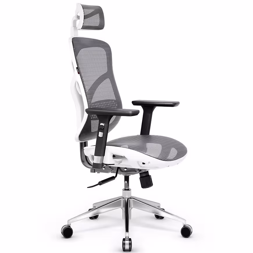 Fotel Biurowy Diablo V-Basic Biały/Szary