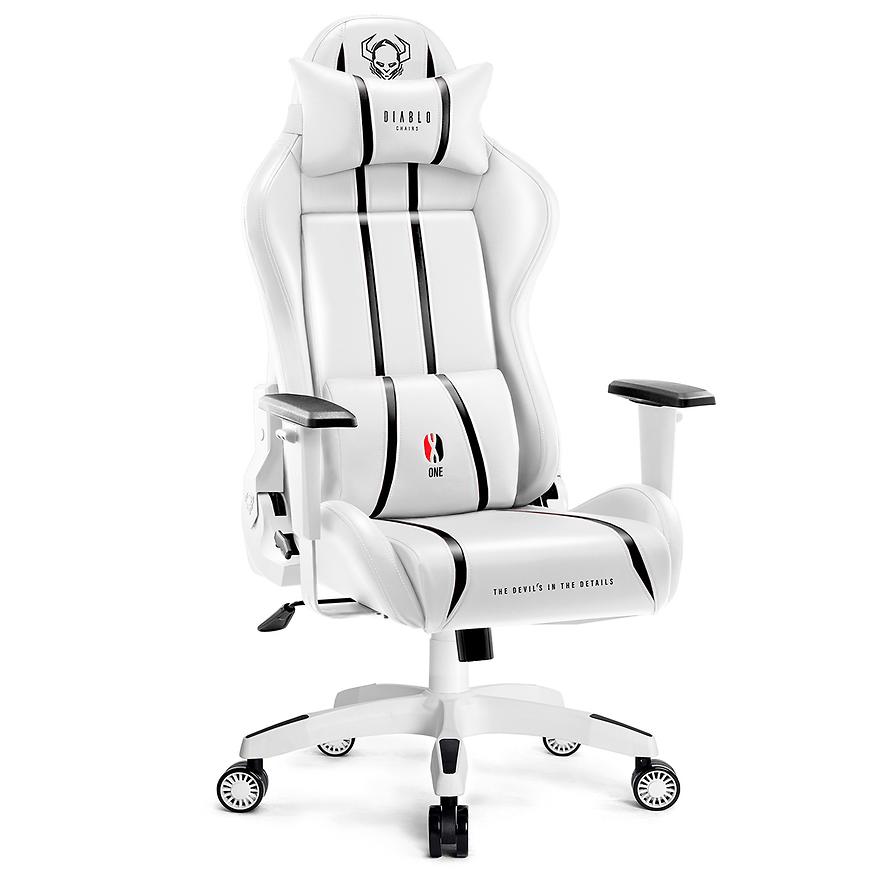Fotel Gamingowy King Diablo X-One 2.0 Biały/Czarny