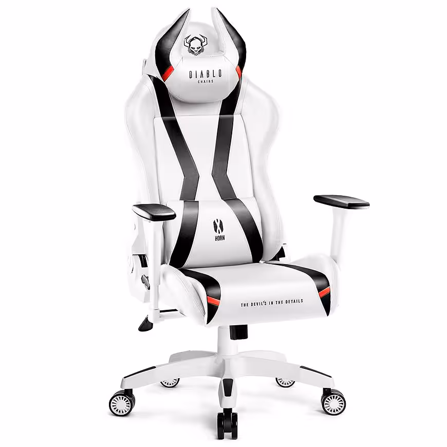 Fotel Gamingowy Normal Diablo X-Horn 2.0 Biały/Czarny