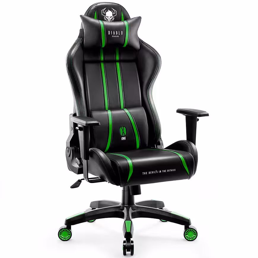 Fotel Gamingowy Normal Diablo X-One 2.0 Czarny/Zielony