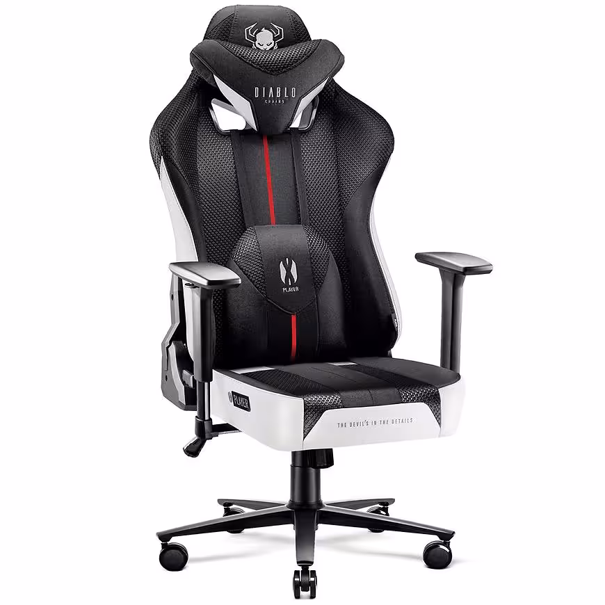Fotel Gamingowy Normal Diablo X-Player 2.0 Biały/Czarny
