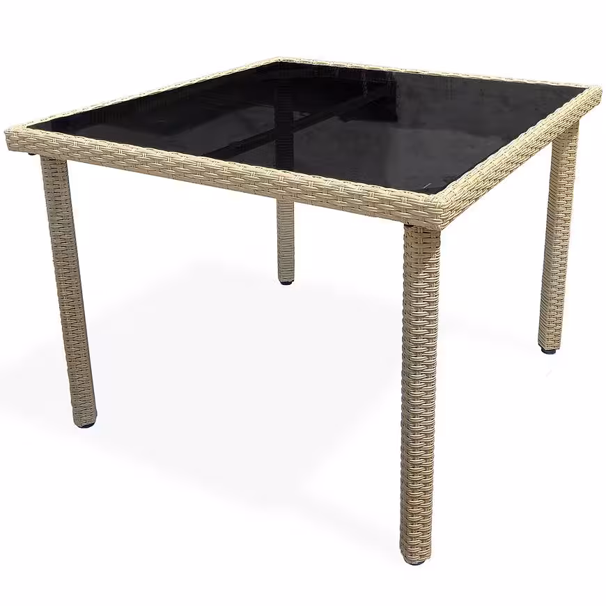 Stół technorattan Dandy 90x90 naturalny