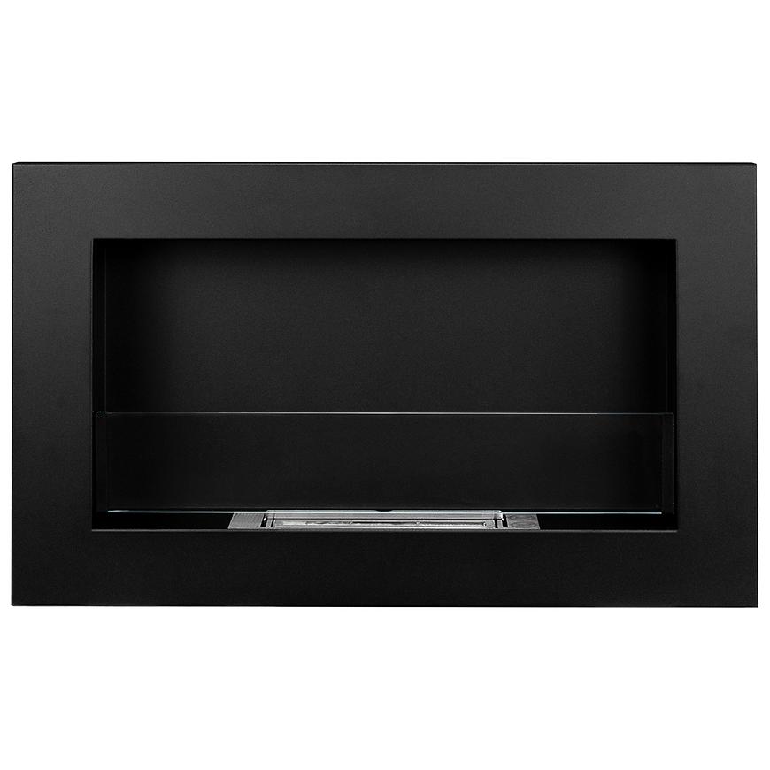 Biokominek 650x400 Slim czarny mat z szybą